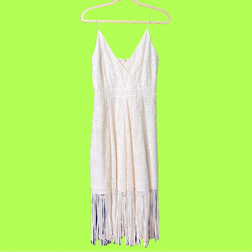 Nicole Miller White Engagement Wedding Party Dress